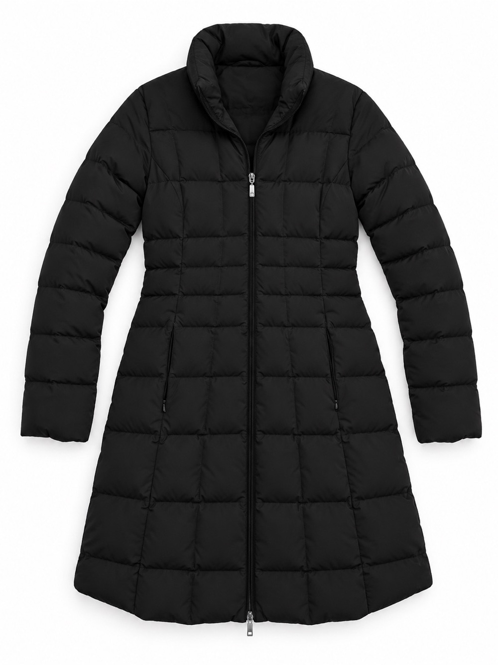 Moncler Black Long Quilted Puffer Coat